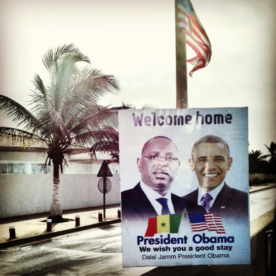 Senegal greets Obama.